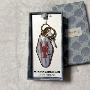 Piper K Lobster Key Chain & Bag Charm
